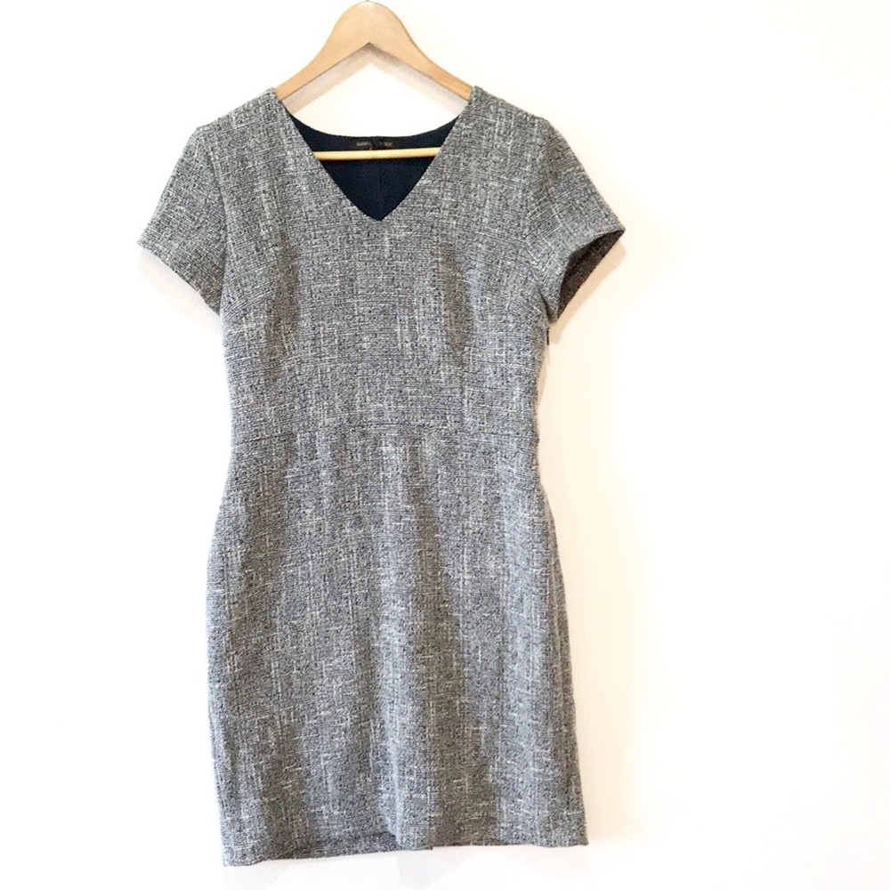 Banana Republic Gray Tweed Sheath Dress
